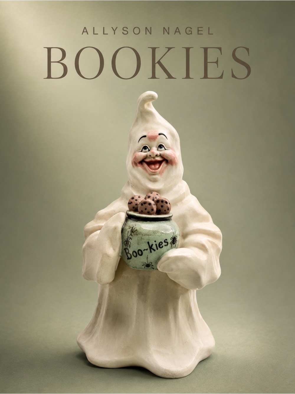 ALLYSON NAGEL BOOKIES VINTAGE 1997 PORCELAIN GHOST FIGURINE